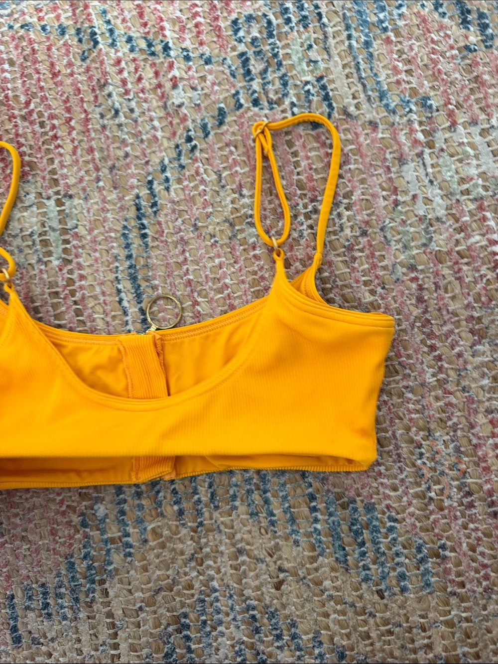 L SPACE Ribbed Zip-Front Bikini Top - Picture 4 of 5